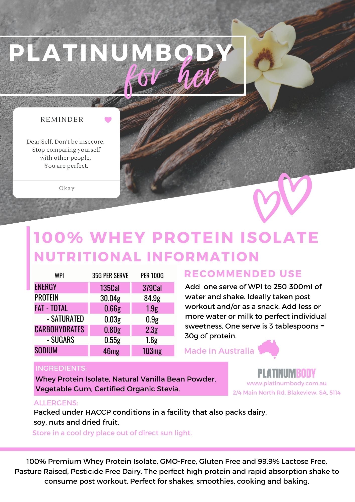 VANILLA WHEY PROTEIN ISOLATE