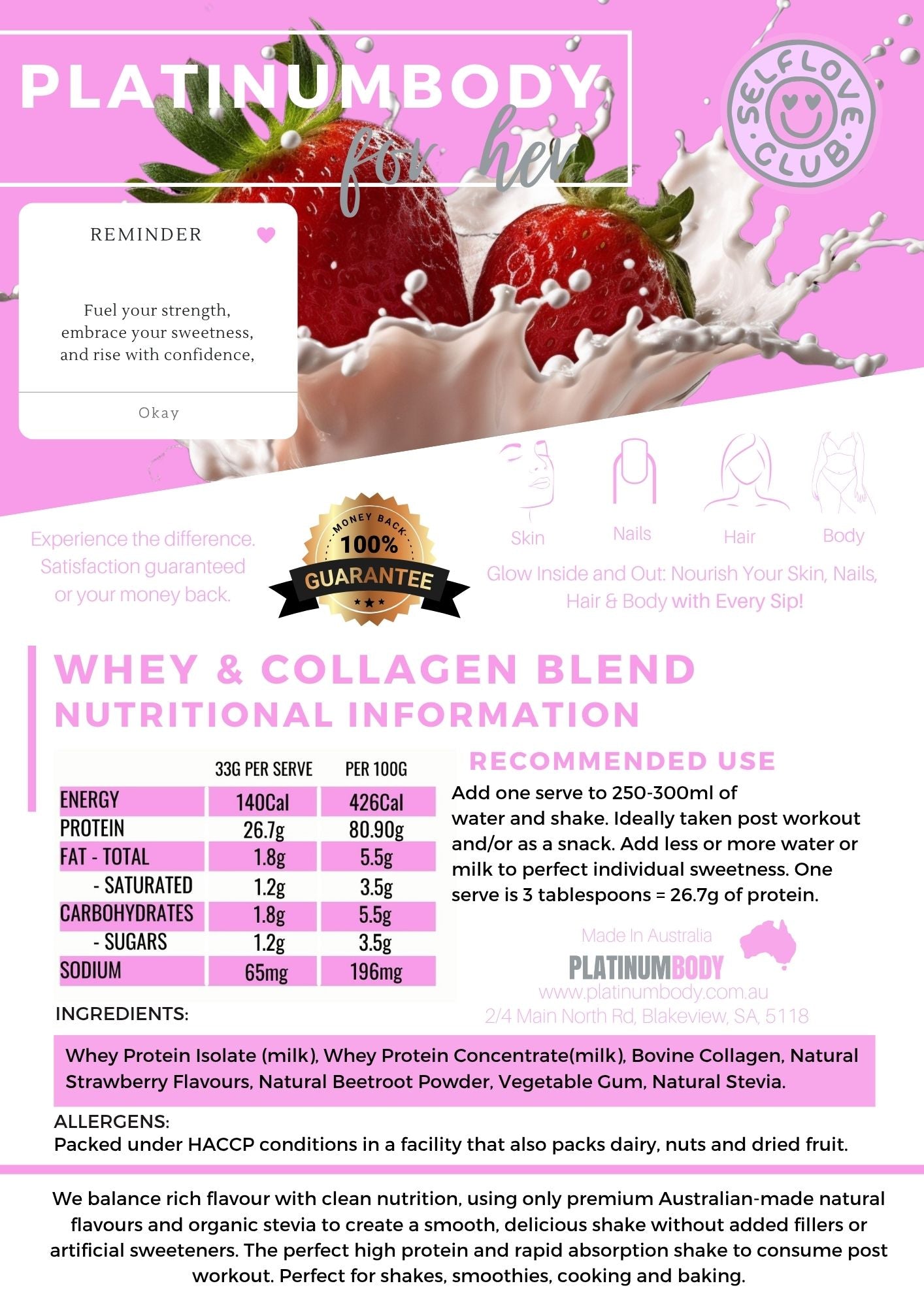 STRAWBERRY WHEY COLLAGEN BLEND
